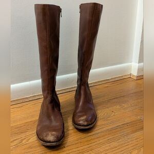 Kork-Ease Size 8.5 Brown Knee-High Leather Boots